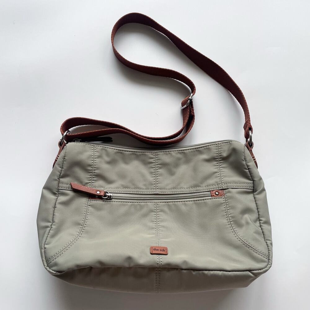 The Sak Green Nylon Casual Cross Body Purse